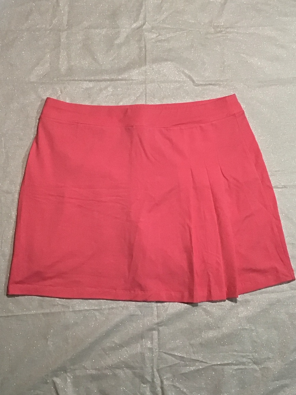 Chico's Coral Pink Mini Skirt with Front Pleat